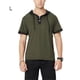 thumbnail image 1 of Camiseta de manga corta con capucha y sudadera para hombre, camiseta, verde militar, negro, L Eigraketly AP002510-03, 1 of 6