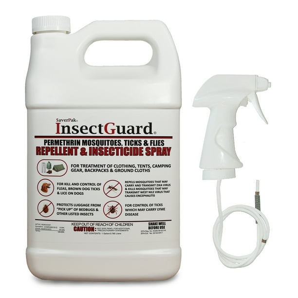 SaverPak InsectGuard Permethrin Mosquitoes, Ticks and Flies Repellent