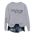 thumbnail image 2 of Christian Sweatshirts for Women 2025 The Way The Truth The Light Jesus Sweatshirt Crewneck Pullover Tops, 2 of 4