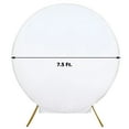 thumbnail image 2 of BalsaCircle 7.5 feet White Fitted Spandex Round Wedding Backdrop Stand Cover Wedding Party Event, 2 of 7