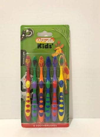 Ora-Zen Kids Multi Color Toothbrush Soft, 6-Pack