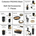 thumbnail image 4 of Black Padang Bathroom Accessory Set 7-Pieces Bamboo, 4 of 5