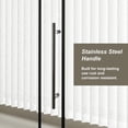 thumbnail image 4 of Spaco 60.in W x 72.in Single Bathroom Door, 0.5cm Tempered Glass, Adjustable Width 58.5-60IN, Matte Black Aluminum Alloy Guide Rail, Shower Door for Bathroom, Matt Black, 4 of 7