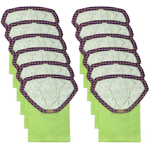 12 Pack 107314 Micro Filter Bags Replacement for ProTeam 6 Quart Backpack Vacuum: Super Coach Pro 6, ProVac FS 6, GoFit 6, GoFit 6 PLUS and GoFree Flex Pro II