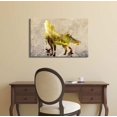 thumbnail image 2 of wall26 - Double Exposure Sun Rays Shining Through The Silhouette of a Howling Wolf on a Rustic Background - Canvas Art Home Art - 12x18 inches, 2 of 4