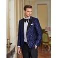 thumbnail image 6 of COOFANDY Men's Floral Party Dress Suit Stylish Dinner Jacket Wedding Blazer One Button Tuxdeo, 6 of 9