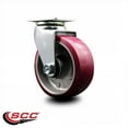 thumbnail image 2 of 5 Inch Poly on Aluminum Wheel Swivel Caster with Ball Bearing Service Caster, 2 of 2