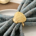 thumbnail image 4 of Coastal Theme Sea Creatures Napkin Rings Sea Shells Metal Napkin Rings Set of 612for Dinner Party, Summer, Wedding, Beach Table Decor, Family Gatherings, or Everyday Use (Silver/Golden), 4 of 9