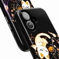thumbnail image 2 of Halloween Cat Friends Phone Case, Adorable Bat-Winged Black Cat and Angelic White Cat Playing with Pumpkin for iPhone 16 15 14 13 12 11 Pro Max Mini Plus, 2 of 6