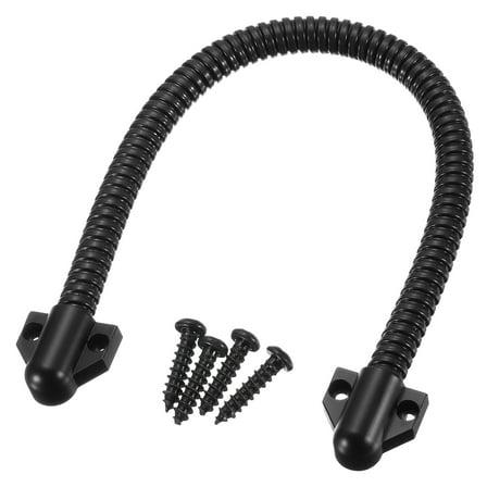 Uxcell 1 Pcs Flexible Door Loop Wire Protection Sleeving Armored Door Lock Wire Conduit with Ends 450mm x 9.5mm