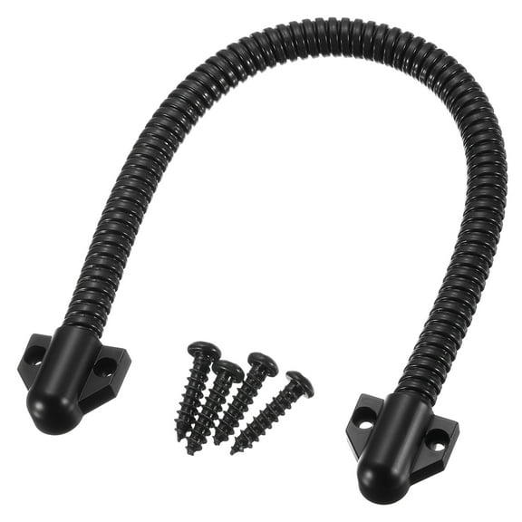 Uxcell 1 Pcs Flexible Door Loop Wire Protection Sleeving Armored Door Lock Wire Conduit with Ends 450mm x 9.5mm