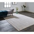thumbnail image 5 of Feizy Micah Modern Geometric, White/Silver/Gray, 3'11" x 6' Accent Rug Easy Care Stain Resistant Fade Resistant Mid-Century Modern Floor Rug for Living room Bedroom, 5 of 7