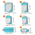 thumbnail image 2 of Uxcell 6pcs Compression Packing Cube for Suitcases Lightweight Travel Essentials Luggage Organizers Bags, Sky Blue, 2 of 7