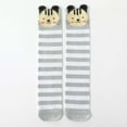 thumbnail image 3 of IWRICH Knee High Socks Crazy Fun Gift Cute Animal Patterns Cotton Long Socks 6 Pairs Light Gray, 3 of 3