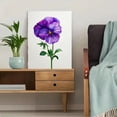 thumbnail image 5 of Purple Pansy Botanical Canvas Print，Floral Wall Decor for Living Room Bedroom Dining Room Hallway Office Cafe, 5 of 8