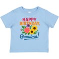 thumbnail image 3 of Inktastic Happy Birthday Grandma Floral Boys or Girls Baby T-Shirt, 3 of 5