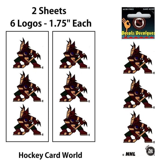 Arizona Coyotes 1.75" Logo Stickers Decal (Pack of 2 Sheets)