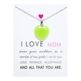 thumbnail image 2 of FENGGHAO Mothers Day Glow In The Dark Love Pendant Necklace Fluorescent Multicolor Stone Look Stainless Steel Chain with Card, 2 of 7