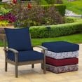 thumbnail image 3 of ARDEN Outdoor Deep Seat Cushion Set (4-Pack), 24 in x 24 in, Weather-Proof, Rain-Proof, Fade Resistant Patio Cushion for Chair, Sofa, and Couch Sapphire Blue Leala, 3 of 9