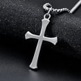 thumbnail image 4 of SOULMEET Cross Necklace for Men 925 Sterling Silver Men’s Cross Necklace with 22”+2” Stainless Steel Chain Gift for Men, 4 of 6
