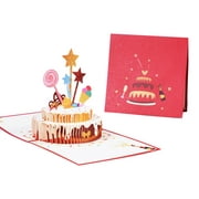 Carevas Birthday 3D Pop Up Greeting Card with Happy Anniversary Gift Card Holiday Thanksgiving Greeting Cards Xmas Decoration Cards for Her Mum Wife Lovers