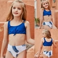 thumbnail image 4 of Hienoo Girls Bikini Swimsuit Butterfly Print Beach Bathing Suit Swimwear,2-Piece, 4 of 4