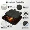 thumbnail image 4 of Wolf On Fire Burning Cool Flaming Foldable Seat Cushion for Bleachers, Stadium Seats, Camping & Outdoor Events, Portable Lightweight Pad with Carabiner, 4 of 6