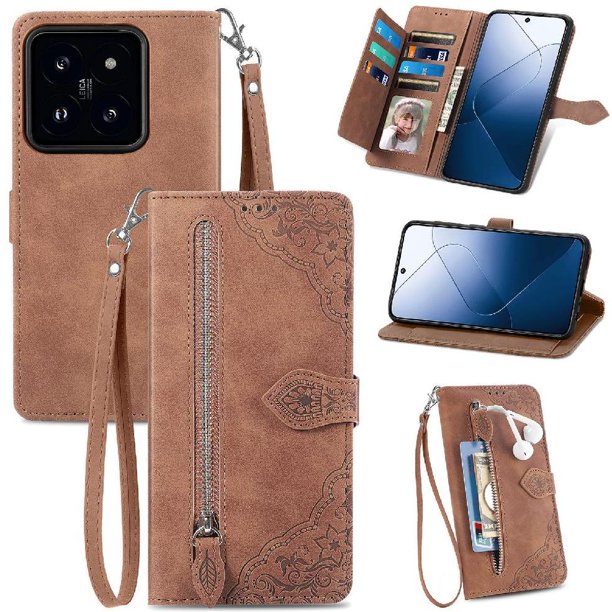 Funda billetera anti-golpes para GANGXUN Xiaomi 14T Pro , ideal para día a día y trabajo