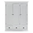 thumbnail image 2 of Novasolo Wardrobe with 3 Doors Solid Wood in White, 2 of 8