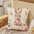 thumbnail image 1 of Fiudx Funda de Almohada de Conejos, Elegante Cojín Estampado, Tela Suave para Sofá, Lavable a Máquina, Versátil, Ideal Como Regalo para El Hogar o La Sala de Estar., 1 of 5