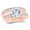 Rose Gold, variant on Platinum 1.2 CTW Princess Cut Classic Channel Set Wedding Set Bridal Band & Diamond Engagement Ring, D-E Color SI1-SI2 Clarity Center Stone
