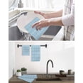 thumbnail image 5 of Blue Boho Kitchen Dish Towels for Drying Dishes Set of 4, Vintage Ethnic Tribe Abstract Art Geometric Waffle Weave Microfiber Hand Tea Bathroom Towels Quick Dry & Absorbent Towel 12x12, 5 of 7