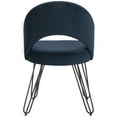 thumbnail image 2 of SAFAVIEH Jora Velvet Retro Side Chair Set of 2 Navy, 2 of 11
