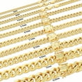 thumbnail image 2 of Nuragold 14K Real Yellow Gold Miami Cuban Lightweight Link Chain Bracelet 7"-9" (3mm-12.6mm) Italian Jewelry for Men & Women, 2 of 12