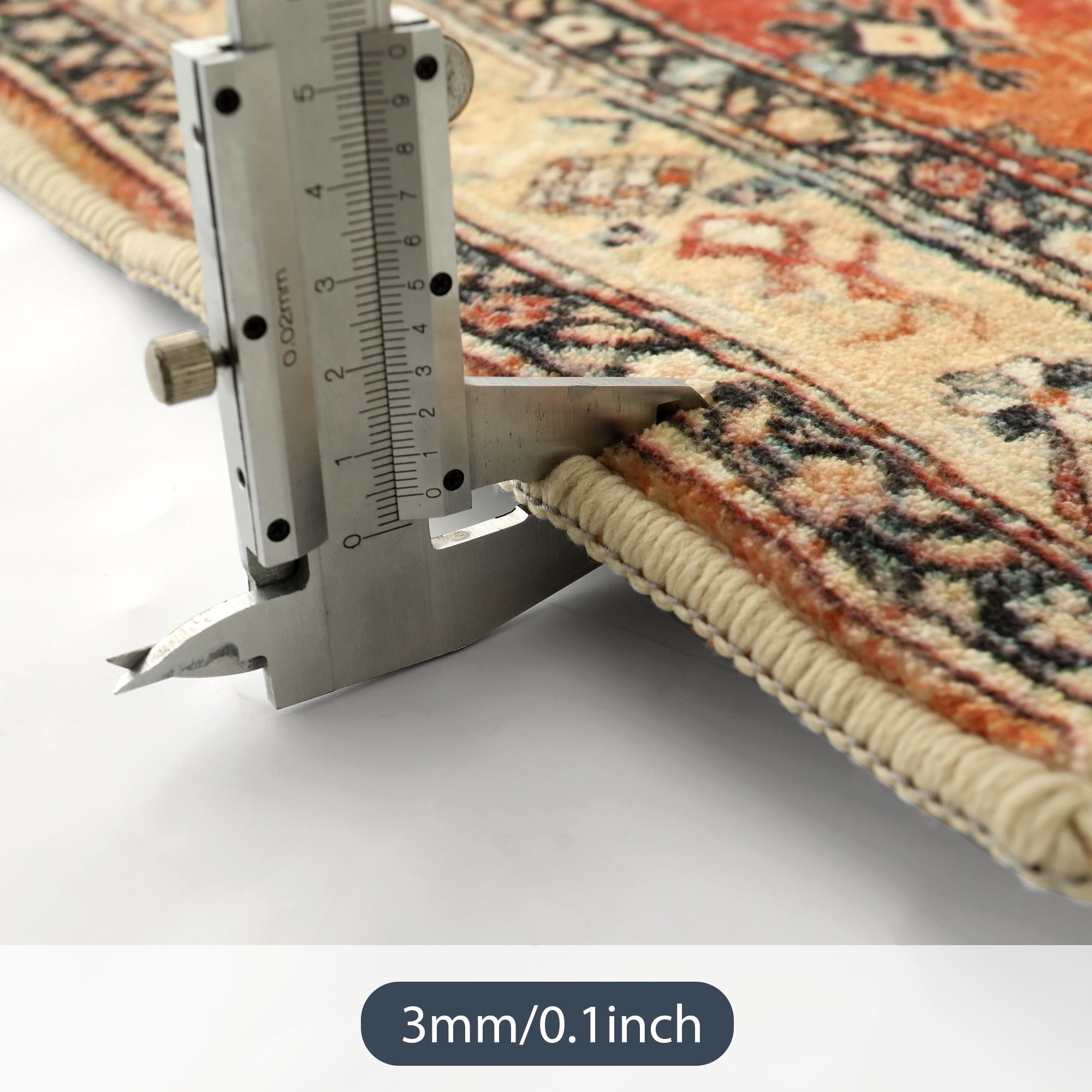 Lahome 2'x3' Area Rugs for Living Room,Machine Washable Rugs,Low Pile Non Slip Vintage Floral Print Rug Carpet for Entryway,Hallway,Kitchen,Home Decor,Geometric Tribal