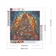 thumbnail image 2 of 5D DIY completo redondo taladro diamante pintura Navidad vidrieras kit decoración del hogar, 2 of 9