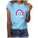 thumbnail image 1 of Camiseta de Profesor de Mujeres, 100 Días Feliz de la Escuela Imprimir Carta de Manga Corta para el Uso Casual Y de Fiesta, la Enseñanza Tee de Moda Temática, 1 of 4