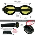 thumbnail image 5 of Bikershades Motorcycle BIFOCAL Reader Sunglass Foldup Safety Goggles Gray Yellow, 5 of 5