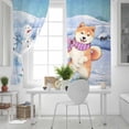 thumbnail image 5 of Winter Dog Blackout Curtains for Bedroom/Living Room, Cute Cat Snowman Snowflake Thermal Insulated Kitchen Drapes with Grommets, Light Blocking Window Treatment, 2 Panels 27.5" x 39", 5 of 7
