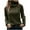 Army Green-Sweater, variant on Qetyuw Turtleneck Knit Sweater for Women Solid Color Cable Knitted Long Sleeve Pullover Jumper Chunky Casual Sweaters