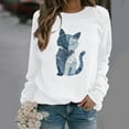 thumbnail image 2 of AGWOLF Womens Animal Printed Sweatshirts Long Sleeve Crewneck Shirts Retro Graphic Pullover Summer Spring Tops for Women, 2 of 6