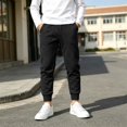 thumbnail image 2 of akafmk Boys Sweatpants Track Joggers Slim Fitted Elastic Waist Solid Color Fall Daily Casual Athletic Outdoor School Pants, Sizes 9-10 Years, 2 of 8