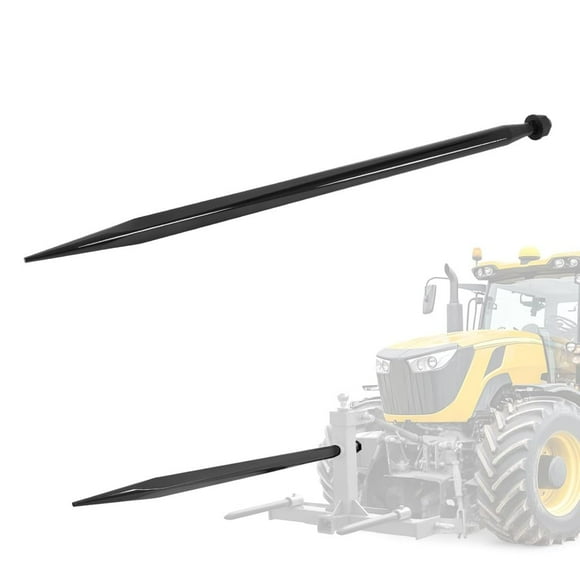 49 inch Hay Bale Spear 4500 lbs Capacity Compatible with Kubota Bobcat Buckets Tractors Loaders Square Bale Hay Spike Forks Black