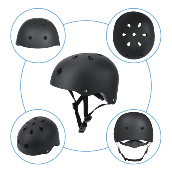 Tripumer Kids Bike Helmets 3-8 Years Old Boys Childrens Adjustable Skateboard Cycling  Helmets Black