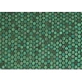 thumbnail image 1 of Ahgly Company Machine Washable Indoor Rectangle Abstract Turquoise Blue Modern Area Rugs, 2' x 5', 1 of 4