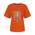 thumbnail image 5 of Godom Women Cute Halloween Ghost Tshirts Funny Short Sleeve Fall Shirt Tops, 5 of 6