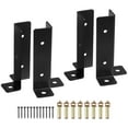thumbnail image 1 of Unique Bargains 4pcs Adjustable Deck Post Base Fit 1.5x1.5,2x2,2x4,4x4 Post, Half Column Deck Post Base for Deck Railing Mailbox, 1 of 6