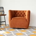 thumbnail image 3 of Home Square 2 Piece Swivel Velvet Accent Chair Set in Burnt Orange, 3 of 6