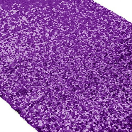 

12 x72 Sequin Table Runner Sparkly Metallic Sequin Runner for Wedding Party Dinner Reception Event Bridalwedding Runner Birthday Party Dinner Party Shower Ready to Ship! (1 Purple)