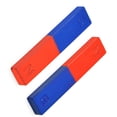 thumbnail image 2 of HEVIRGO 2Pcs/Set Physics Experiment Pole Teaching Tool Red Blue Painted N/S Bar Magnet, 2 of 6